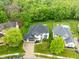 An aerial view of a home with well manicured lawn and landscaping at 7022 Tamarind Ct, Indianapolis, IN 46236