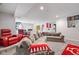 Inviting finished basement with rec space, home theater, and versatile living areas at 7022 Tamarind Ct, Indianapolis, IN 46236