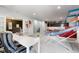 Finished basement with office area, basketball game, and entertainment space at 7022 Tamarind Ct, Indianapolis, IN 46236
