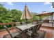 Outdoor dining area on the deck perfect for enjoying summer evenings at 7022 Tamarind Ct, Indianapolis, IN 46236
