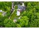 Bird's eye view of elegant property with an in-ground pool, and meticulously landscaped grounds at 7070 Dean Rd, Indianapolis, IN 46220