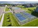View of the community tennis and pickleball courts, swimming pool and neighborhood at 7145 Firestone Rd, Whitestown, IN 46075