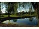 Picturesque pond with trees and greenery, creating a tranquil and scenic view on the golf course at 7145 Firestone Rd, Whitestown, IN 46075