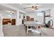 Expansive basement area with recreation and relaxation zones, and plenty of natural light at 8973 Carnation Dr, Noblesville, IN 46060