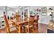 Formal dining room featuring hardwood floors, stylish decor, and ample space for entertaining guests at 8973 Carnation Dr, Noblesville, IN 46060
