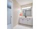 Bathroom featuring a white vanity and a shower at 9154 Sargent Manor Ct, Indianapolis, IN 46256