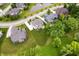 Aerial view showcasing the home's backyard and surrounding neighborhood at 10505 Golden Bear Way, Noblesville, IN 46060