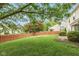 View of the back yard featuring a well maintained lawn, wood fence and mature trees at 11051 Oakridge Dr, Fishers, IN 46038