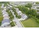 Birds-eye view of a residential neighborhood featuring tree-lined streets and well-maintained homes at 13817 Black Canyon Ct, Fishers, IN 46038