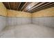 Unfinished basement featuring insulated walls, concrete foundation, and exposed ceiling at 1510 Stonehaven Dr, Westfield, IN 46074