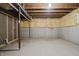 Unfinished basement with concrete flooring, insulated walls, and exposed ceiling with utilities at 1510 Stonehaven Dr, Westfield, IN 46074