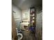 Cozy bathroom featuring tile floors, sink vanity, and shower with curtain at , Indianapolis, IN 46202