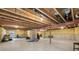 Unfinished basement with exposed ceiling, concrete floor, and insulation on walls at 15418 Tattersalls Ln, Fishers, IN 46040