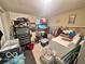 Practical laundry room with washing machine, storage shelves, and ample space for cleaning and organizing tasks at 162 N Gladstone Ave, Columbus, IN 47201