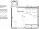 Layout of bedroom including bed, dresser, desk, and closet with all dimensions shown at 179 E Pearl St, Greenwood, IN 46143