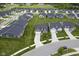 An aerial view shows this neighborhood's neat rows of homes, each with a two-car garage and lush green yards at 19144 Goins Blvd, Westfield, IN 46074
