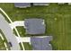 Aerial view of new homes in a pristine neighborhood with well manicured lawns and tree-lined streets at 19144 Goins Blvd, Westfield, IN 46074