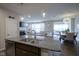 Kitchen island overlooking the open concept living and dining area at 19144 Goins Blvd, Westfield, IN 46074