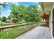 Wooden deck with scenic backyard views at 201 Angela Ct, Noblesville, IN 46062