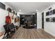 Finished basement music room with instruments, acoustic panels, and lots of natural light at 2521 Mcleay Dr, Indianapolis, IN 46220