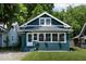 Charming two-story home featuring a blue exterior, bright windows, and a well-manicured lawn at 3934 N Kenwood Ave, Indianapolis, IN 46208