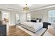 Primary bedroom showcasing a tray ceiling, large windows, and ample space at 4602 Hayward Way, Westfield, IN 46062