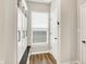 Mudroom with built-in storage cabinets and convenient access to the home's interior and exterior at 4602 Hayward Way, Westfield, IN 46062