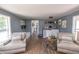 Comfortable living room with seating, a bright window and access to kitchen at 5601 Rosslyn Ave, Indianapolis, IN 46220