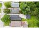 Aerial view of a residential neighborhood with mature trees, single Gathering homes, and well manicured lawns at 6045 Dewey Ave, Indianapolis, IN 46219