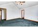 Bedroom featuring two doors and a ceiling fan at 7333 State Road 42, Martinsville, IN 46151