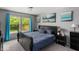 Cozy bedroom featuring a queen-size bed, neutral walls, and bright windows at 8446 S Paddleboat Ln, Pendleton, IN 46064