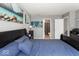 Bedroom features a large bed, neutral walls, and an ensuite bathroom at 8446 S Paddleboat Ln, Pendleton, IN 46064