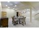 Spacious finished basement offers ample room for dining and entertaining guests at 8723 Bergeson Dr, Indianapolis, IN 46278