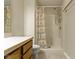 Bright bathroom featuring a standing shower with a fun, whimsical ducky shower curtain at 8723 Bergeson Dr, Indianapolis, IN 46278