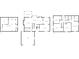 Set of three floor plans displaying the basement, main floor, and upper level layouts for a comprehensive view at 8934 Pinyon Ct, Indianapolis, IN 46260