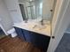 Bathroom with double sink vanity with nice countertops at 8939 Newchurch Blvd, Indianapolis, IN 46231