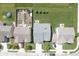 Overhead view of a home with a garden and well-manicured yard in a residential neighborhood at 935 Northwich Ave, Westfield, IN 46074
