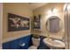 Charming bathroom with decorative wainscoting and updated vanity at 935 Northwich Ave, Westfield, IN 46074