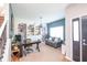 Inviting home office with custom built-ins, a contemporary desk, and a cozy seating area, perfect for work at 935 Northwich Ave, Westfield, IN 46074
