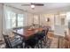 Inviting dining room with large table, perfect for Gathering gatherings and entertaining guests at 9390 N State Road 39, Lizton, IN 46149