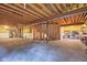 Spacious unfinished basement with exposed ceilings, concrete floor and ready for customization at 9705 Valley Springs Blvd, Fishers, IN 46037