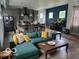 Open-concept living space with kitchen, modern decor, and a comfortable sofa at 1001 Harlan St, Indianapolis, IN 46203