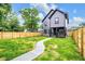 Charming two-story home with a covered porch, complemented by a newly installed wooden fence at 1027 Hosbrook St, Indianapolis, IN 46203