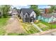 Beautiful two-story home showcasing modern exterior paint, meticulous landscaping, and a concrete pathway at 1027 Hosbrook St, Indianapolis, IN 46203