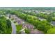 Beautiful aerial view of well-maintained homes with lush landscaping and mature trees, creating a serene neighborhood setting at 11510 Monon Farms Ln, Carmel, IN 46032