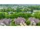 Stunning aerial view of a neighborhood showcasing lush greenery and well-maintained homes at 11510 Monon Farms Ln, Carmel, IN 46032