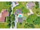 Private backyard oasis featuring a sparkling pool and lush landscaping at 1240 Stringtown Pike, Cicero, IN 46034