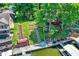 Aerial view of a waterfront property with access to boat docks and decks at 1240 Stringtown Pike, Cicero, IN 46034