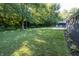 Expansive backyard with fire pit, patio set, and generous space for recreation at 1309 Rolling Ct, Westfield, IN 46074