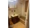 Modest bathroom with a bathtub and vanity and standard tile at 13518 (3 Lots) Promise Rd, Fishers, IN 46038